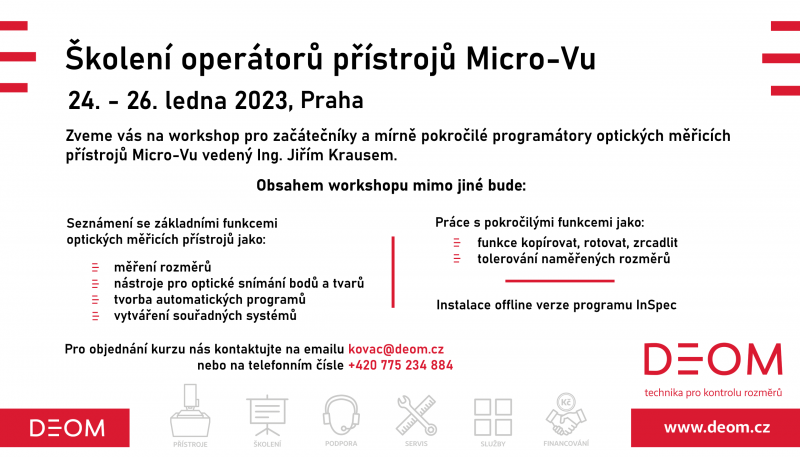 Prvé tohtoročné školenie operátorov prístrojov Micro-Vu